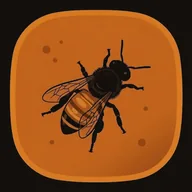 Contractor identity, drawn as a worker bee sealed in amber