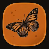 An AI agent identity, drawn as a butterfly sealed in amber