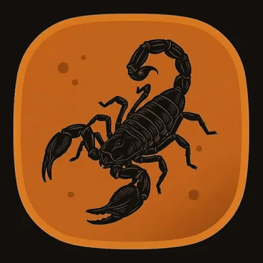A service account, drawn as a scorpion sealed in amber
